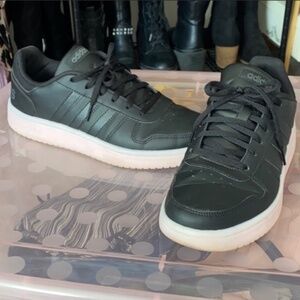 Adidas Neo Hoops 2.0 Black & Pink Sneakers EE7895 Womens Size 7 Athletic Shoes